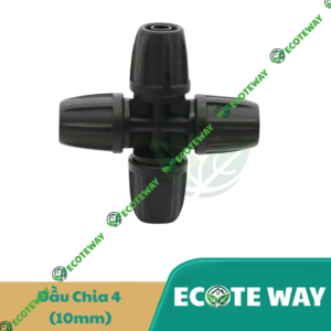Phụ Kiện Nối Ống Đầu Chia 4 PVC 12,10mm ( 8x10mm)