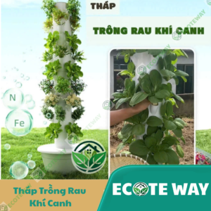 Trụ Trồng Rau Khí Canh-Tháp Trồng Rau Thủy Canh Tại Nhà AGC,Tiện Lợi,Tiết Kiệm,Xanh Sạch,Tốt Cho SK