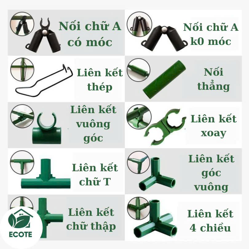 phụ kiện liên kết cọc nhựa lõi thép