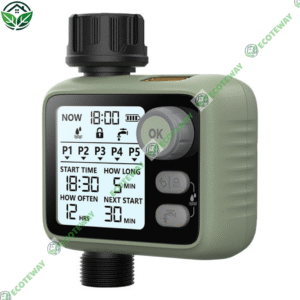 Bộ hẹn giờ tưới cây tự động điện tử màn hình LCD – 5 chế độ tưới, chống nước, dễ cài đặt | ECOTEWAY