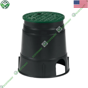 Hộp bảo vệ van tưới Rain Bird PVB6RND – Tròn 6 inch – Thân đen, nắp xanh chồng mép