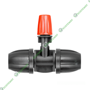 Đầu nối ống 10mm ra béc tưới phun sương có van chỉnh lưu lượng – Phụ kiện tưới cây tự động ECOTEWAY