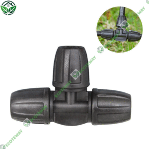 Đầu nối chữ T ECOTEWAY 10–12mm | Khớp chia 3 hướng cho ống tưới PE, hệ thống tưới nhỏ giọt