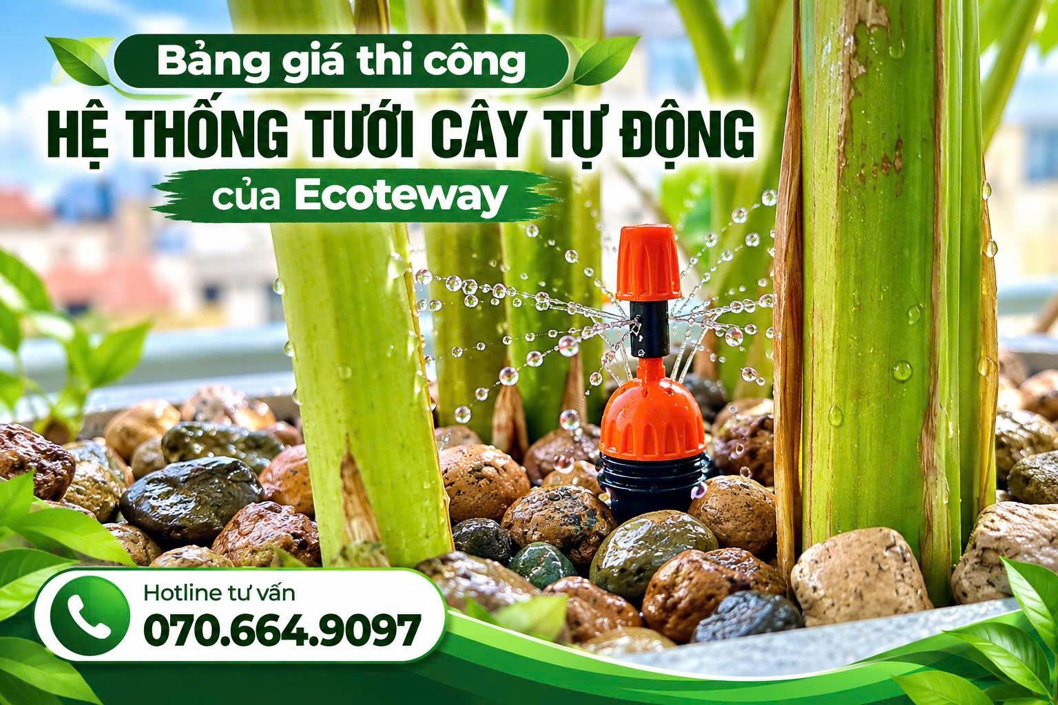 thi công hệ thống tưới cây tự động Tây Ninh