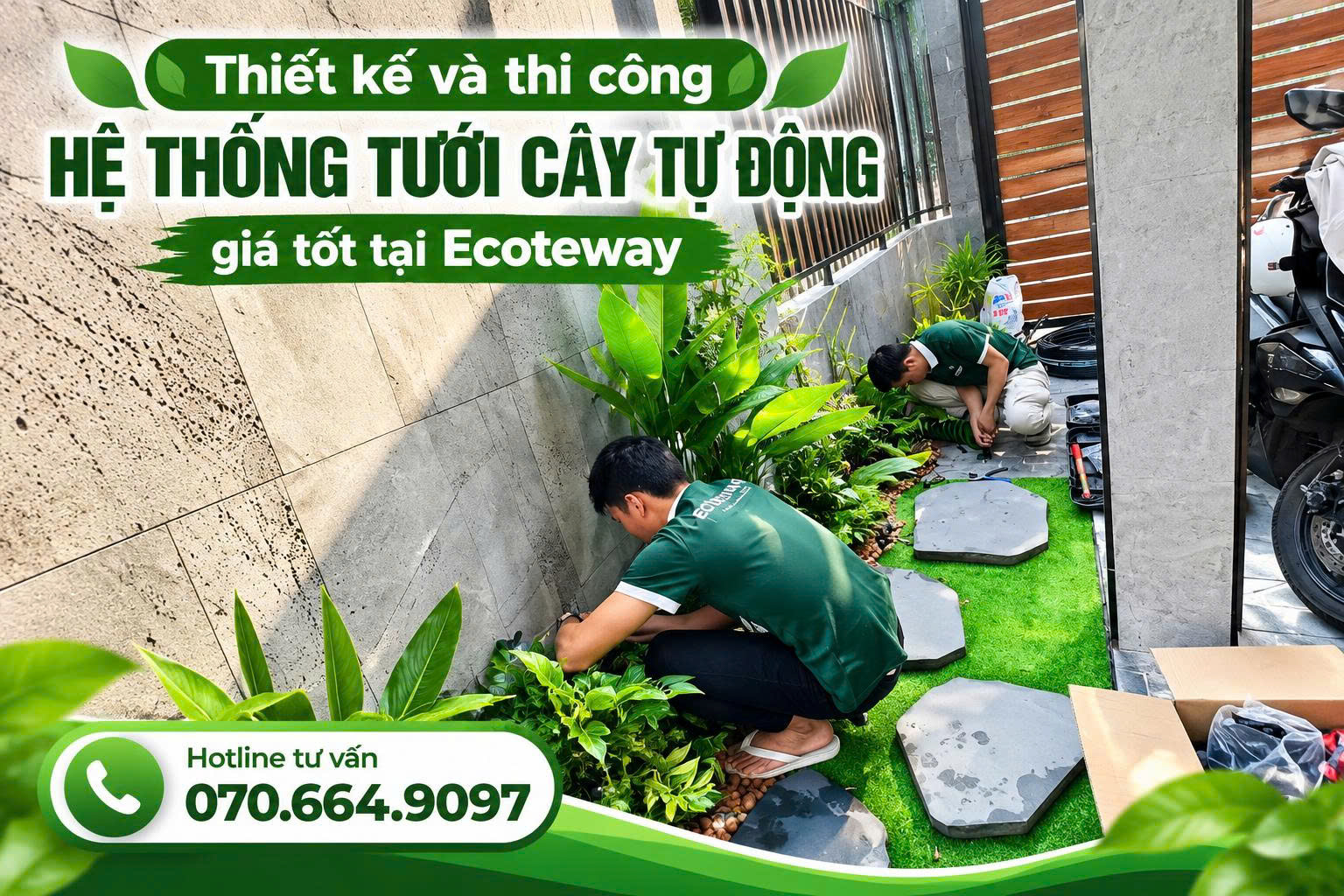 thi công hệ thống tưới cây tự động An Giang