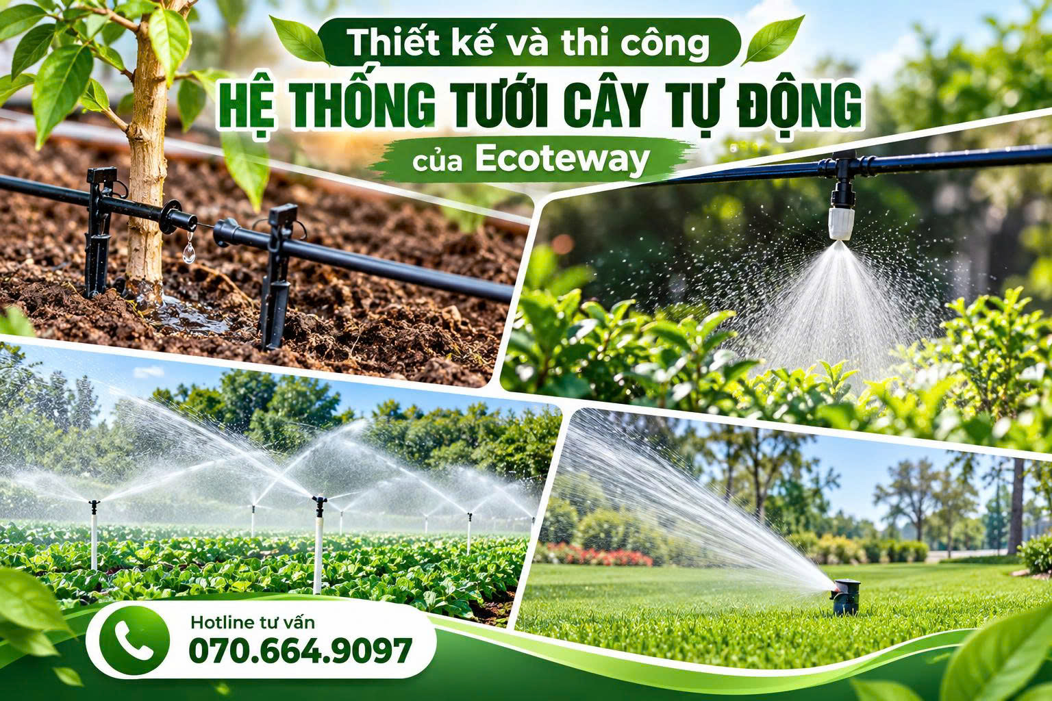 thi công hệ thống tưới cây tự động Tây Ninh