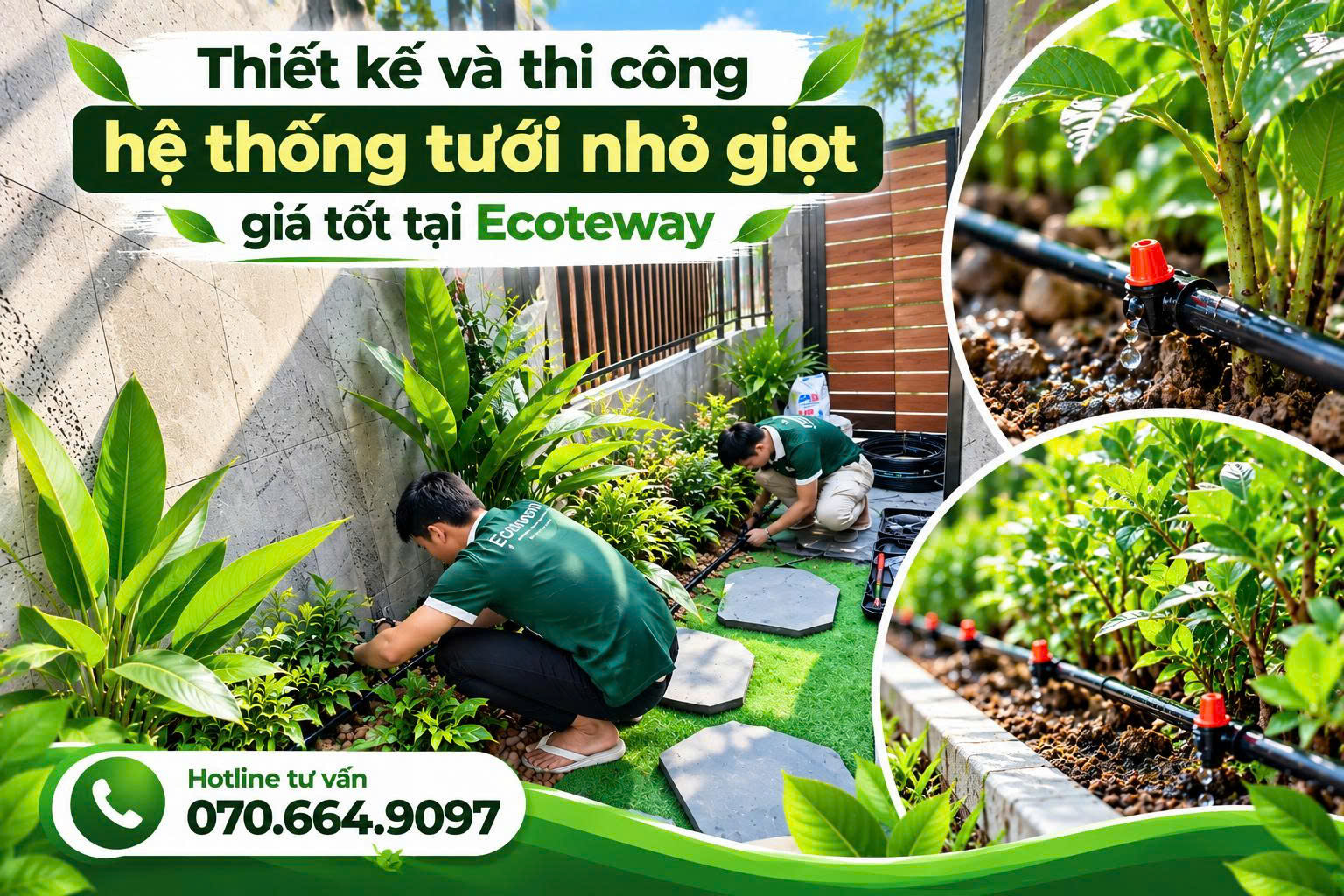 thi công hệ thống tưới cây tự động Cà Mau