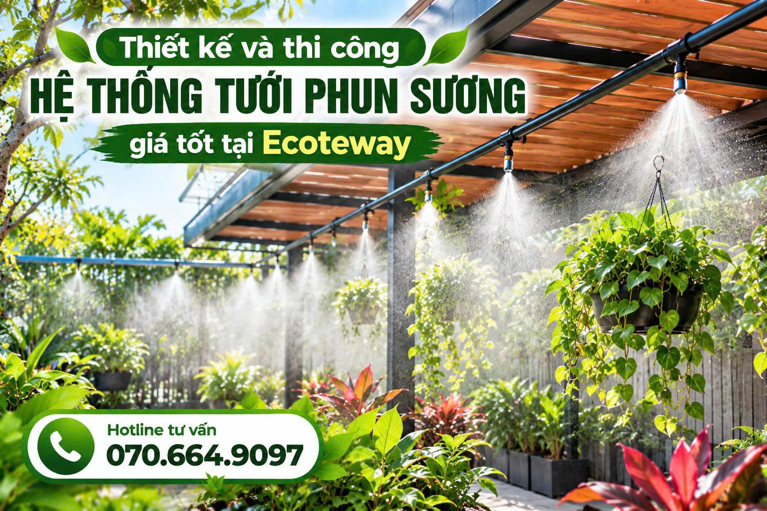 thi công hệ thống tưới cây tự động An Giang