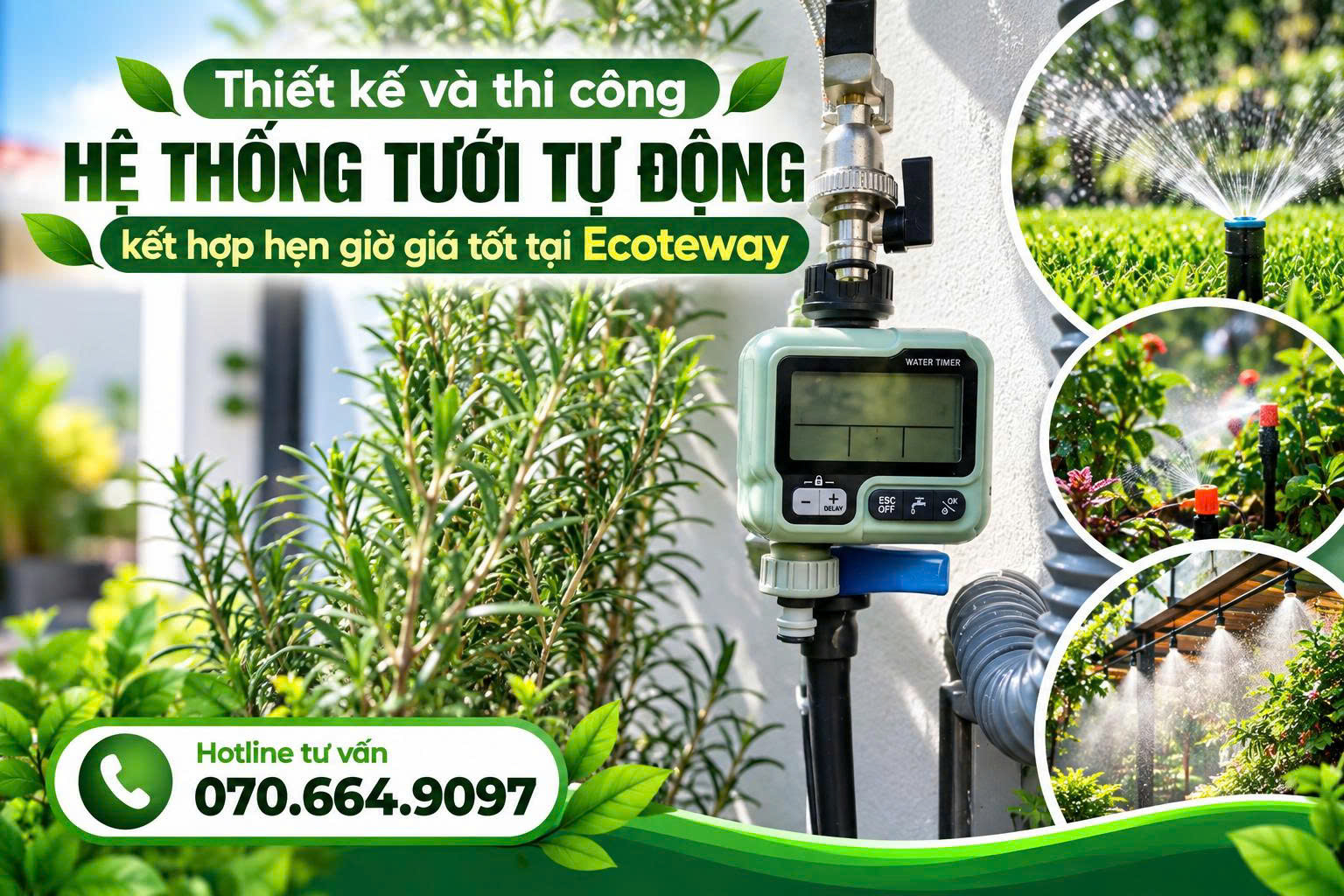 thi công hệ thống tưới cây tự động Vĩnh Long