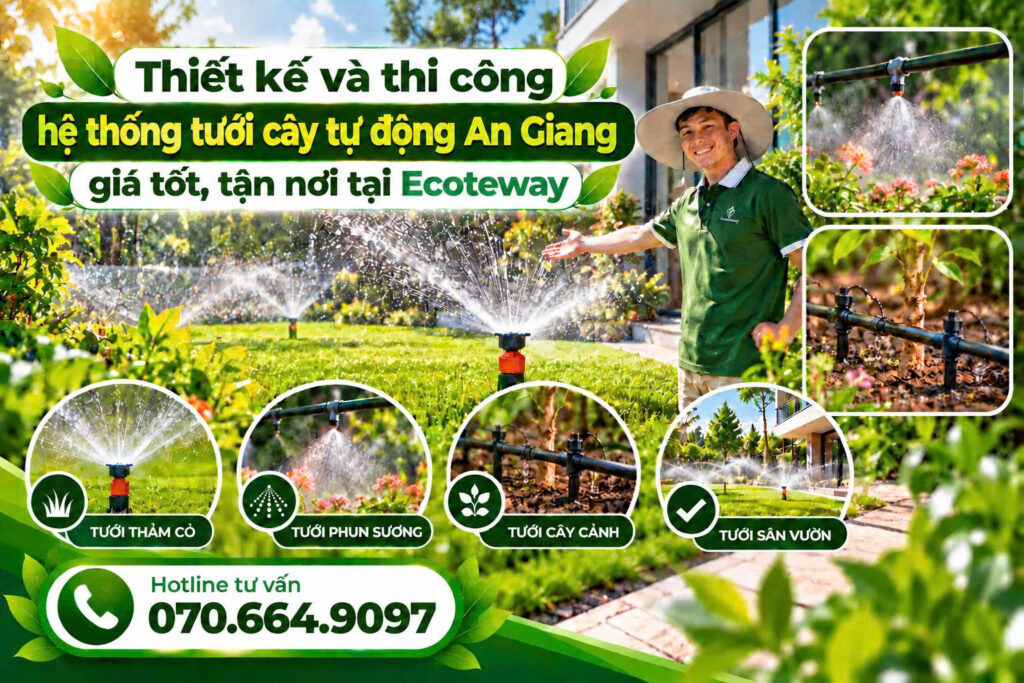 thi công hệ thống tưới cây tự động An Giang