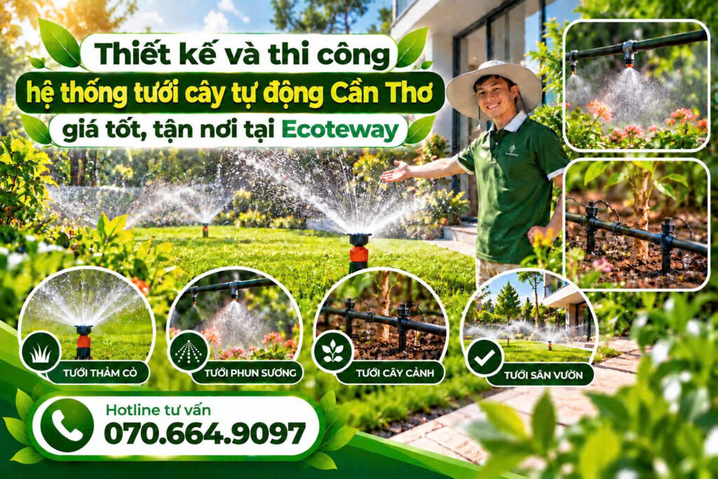 thi công hệ thống tưới cây tự động Cần Thơ