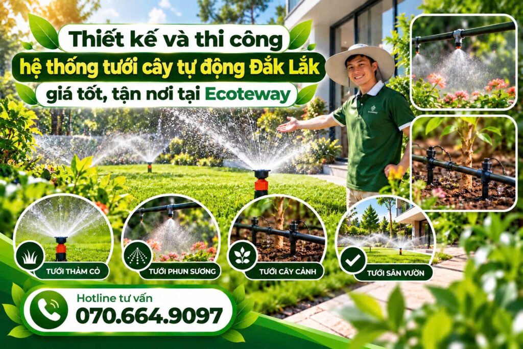 thi công hệ thống tưới cây tự động Đắk Lắk
