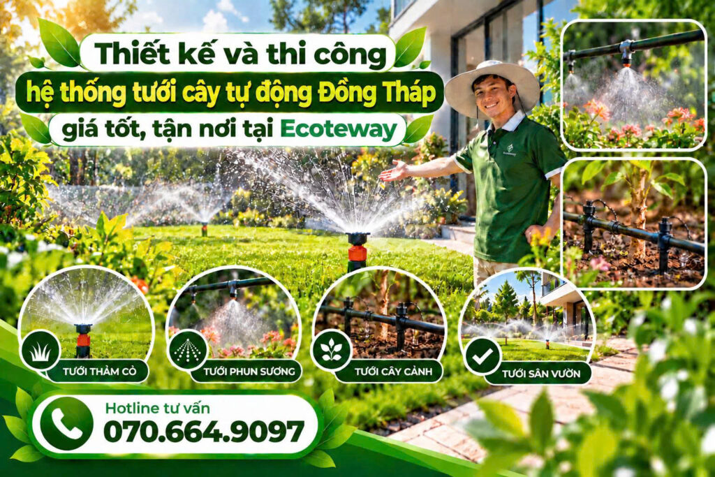 thi công hệ thống tưới cây tự động Đồng Tháp