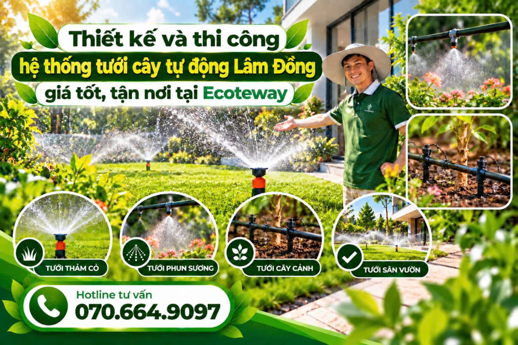 thi công hệ thống tưới cây tự động Lâm Đồng