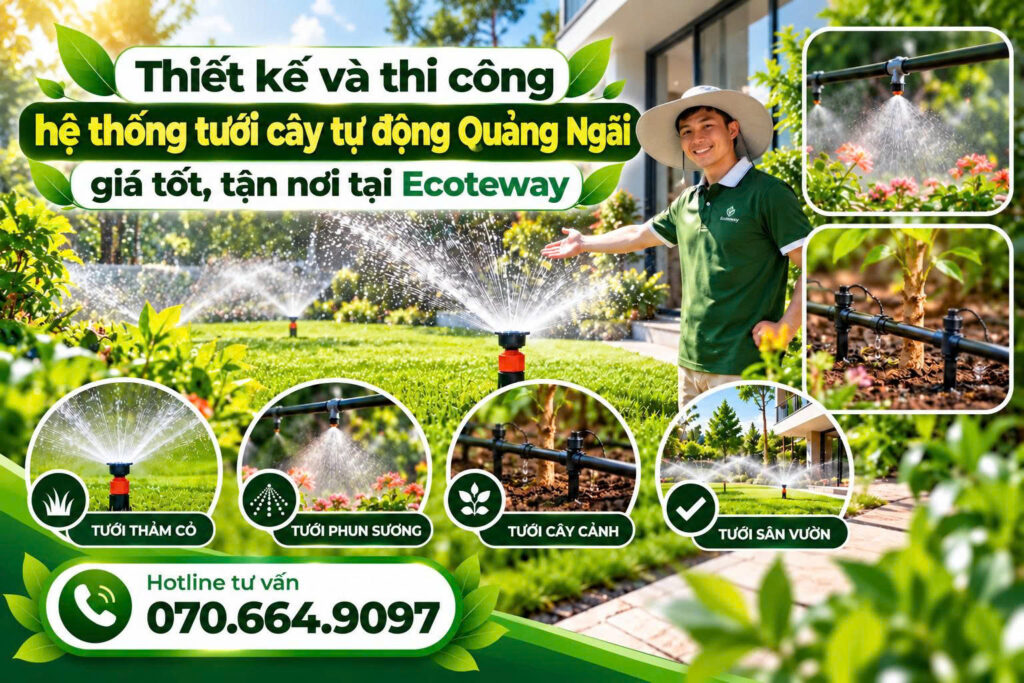 thi công hệ thống tưới cây tự động Quảng Ngãi