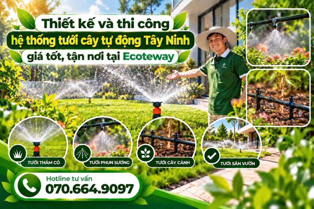 thi công hệ thống tưới cây tự động Tây Ninh